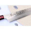 Sakai Takayuki Nanairo Kengata Gyuto japonský damaškový nôž 19cm VG10 rukoväť ABSoctagonal