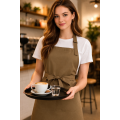 Kariban K885 casnicka a kuchárska zástera s vreckom svetlo hnedá Camel