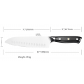 Marmiton Amaya Santoku nerezový kuchársky nôž rukoväť G10 17cm