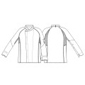 Kentaur 23401 chef jacket long sleeve men women white with gray