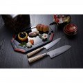 Suncraft Senza Octagon Santoku japonský damaškový kuchársky nôž 17