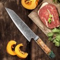 Marmiton Kambei japonský kuchársky damaškový nôž Kiritsuke 20cm rukoväť drevo / epoxid VG10