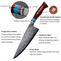 Marmiton Kikučijo japonský kuchársky damaškový nôž 20cm rukoväť santalové drevo VG10