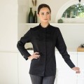 Giblor's Denise kuchársky rondón dámsky dlhý rukáv - farba čierna
