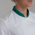 Giblor´s Tania zdravotnícka košeľa dámska krátky rukáv biela modrý lem