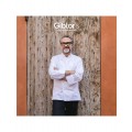 Giblor's Massimo Bottura kuchársky rondón dlhý rukáv - farba biela
