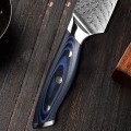 Marmiton Chikako japonský damaškový nôž 20cm modrá rukoväť G10