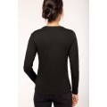 Kariban K383 dámske tričko dlhý rukáv čierna