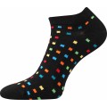 Lonka Weep bavlnené ponožky kocky nízke 3 páry pánske aj dámske farebné