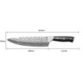 Marmiton Nanami japonský damaškový nôž Tiny Wave 20cm rukoväť G10