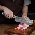 MARMITON Yoshio Nakiri japonský damaškový nôž 18cm rukoväť modrá plástov živice