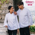 Giblor´s Celine kuchársky rondon dlhý rukáv dámsky biela
