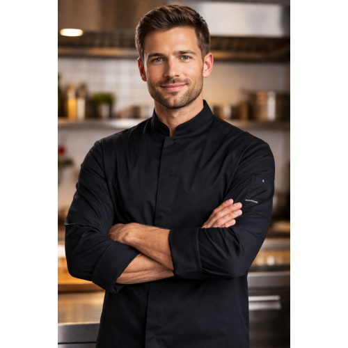 Kentaur 23535 kuchársky rondon dlhý rukáv pánsky dámsky čierny