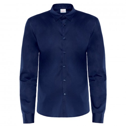 Giblor´s Peter pánske košele dlhý rukáv Slim Fit modrá