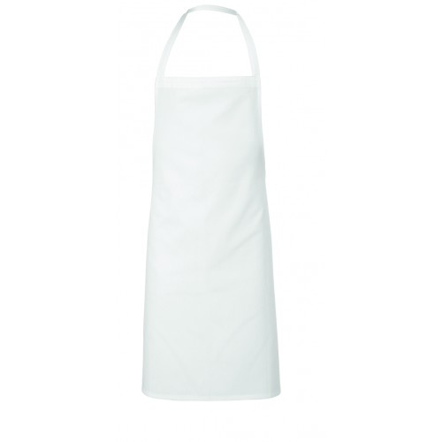 Kuchařská zástera náprsníková biela Giblor's 100% bavlna - farba biela