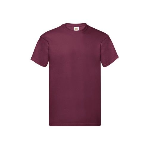 Fruit of the Loom F610820 pracovné tričká pánske aj dámske krátky rukáv vínovo červená