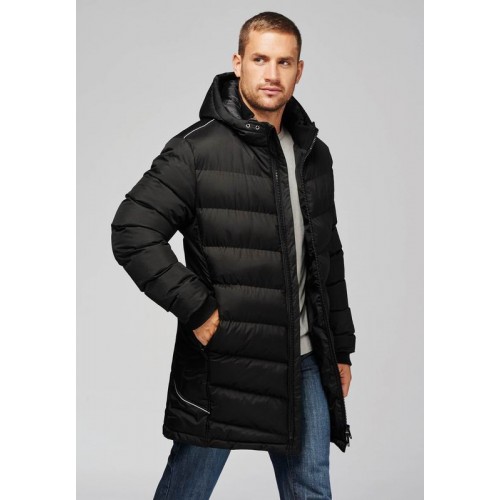 PROACT pracovné i športové pánska zimná bunda s kapucňou - farba čierna