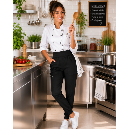 Cherokee WWE011 Rise Jogger kuchárske nohavice dámske čierne Cherokee WWE011 Rise Jogger kuchárske nohavice dámske čierne