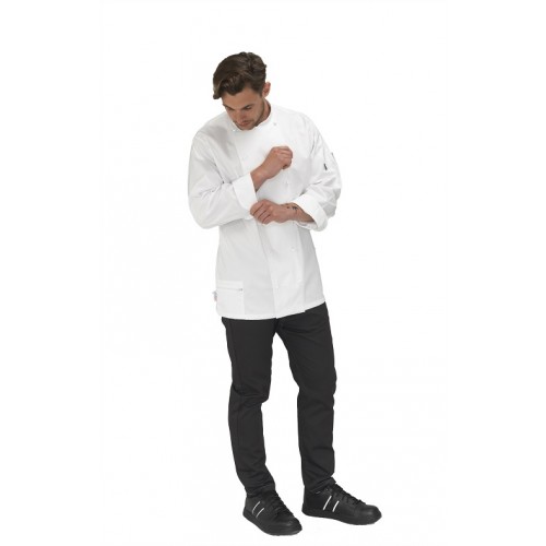 Denny 's Le Chef Staycool Executiv rondón dlhý rukáv - farba biela
