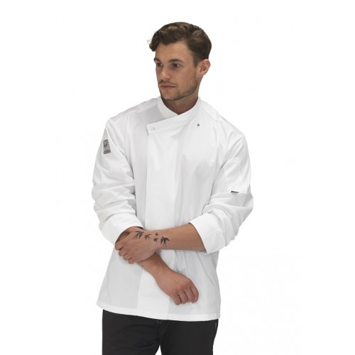 Denny 's Le Chef Profesional DF91 kuchársky rondón dlhý rukáv - farba biela