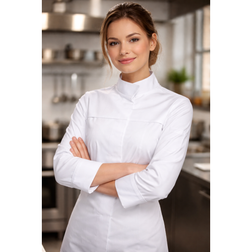 Kentaur 15236 dámsky kuchársky rondon dlhý rukáv biela