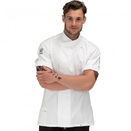 Denny's Le Chef Staycool DE20 kuchársky rondón pánsky krátky rukáv biela