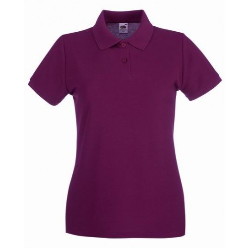 Fruit of the Loom F630300 dámska polokošeľa krátky rukáv vínovo červená