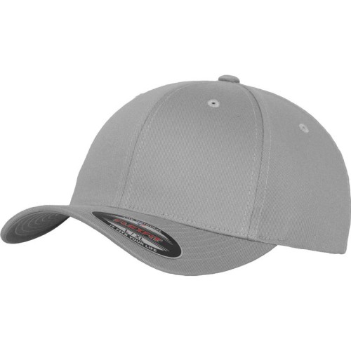 Flexfit 6277 6 panelová vlnená česaná šiltovka Flexfit Silver