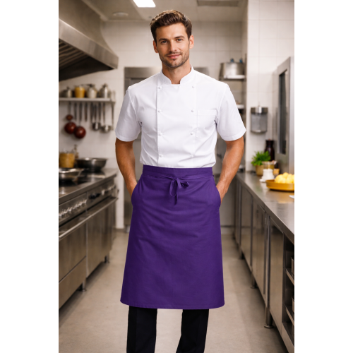 Denny's DP100 casnicka a kuchárska zástera do pása fialová