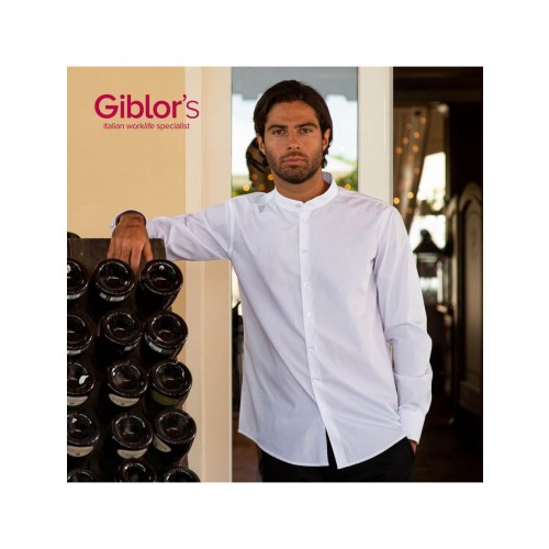 Giblor's Novak pánska košeľa dlhý rukáv Slim Fit - farba biela