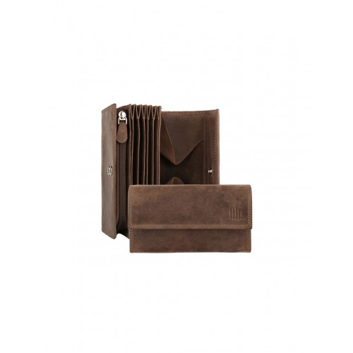 Giblor's čašnícka peňaženka kasírka kožená - farba hnedá