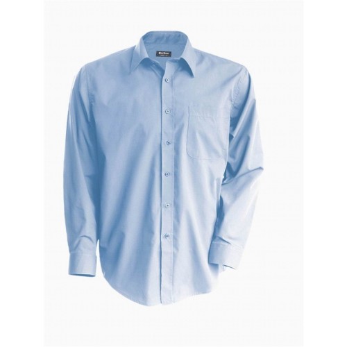 Kariban K537 pánska košeľa s dlhým rukávom svetlo modrá