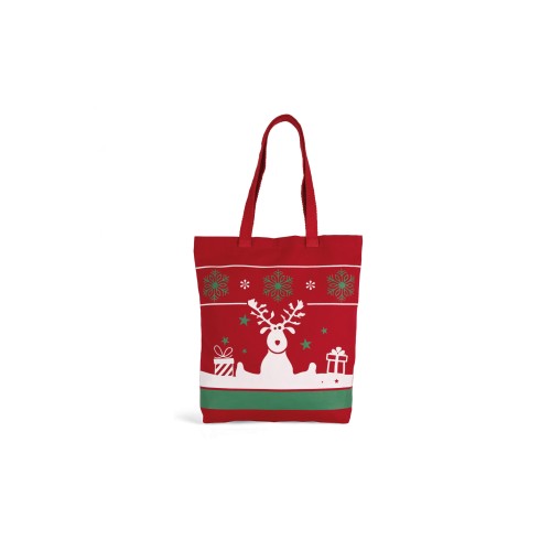 Kimood nákupná taška s vianočnými vzormi Cherry Red