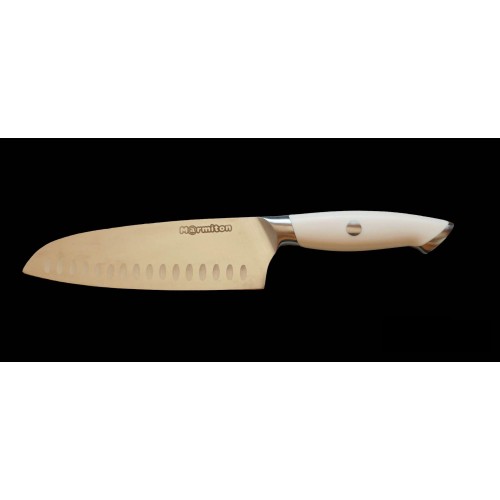 MARMITON Emi Santoku kuchársky nôž nerezový rukoväť biela ABS 18cm