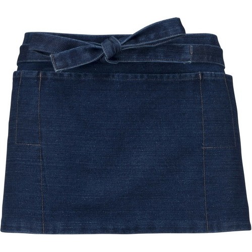 Kariban K886 džínsová čašnícka zástera do pása s vreckom 100% bavlna - farba modrý denim