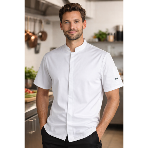 Kentaur 23536 kuchársky rondon krátky rukáv pánsky aj dámsky biely