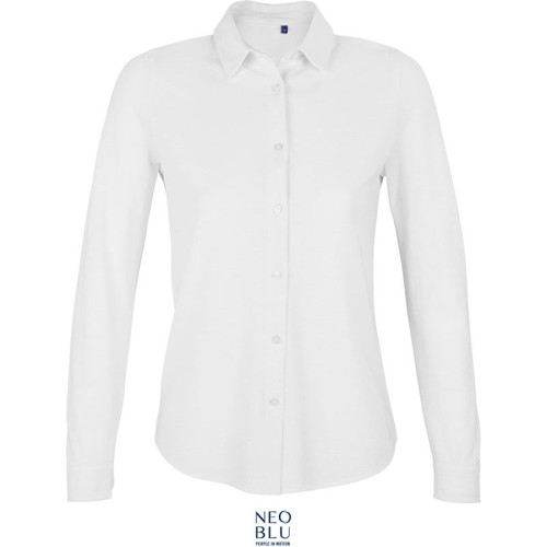 NEOBLU Basile Piqué dámska košeľa s dlhým rukávom Optic White