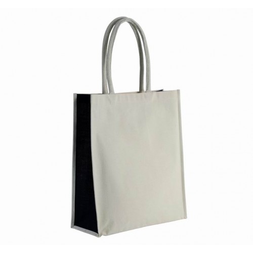 Kimood Ki0253 nákupná taška Tote Bag - farba bielo-čierna