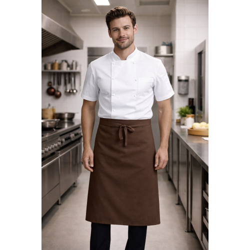 Denny's DP100 casnicka a kuchárska zástera do pása okruhliakovo hnedá