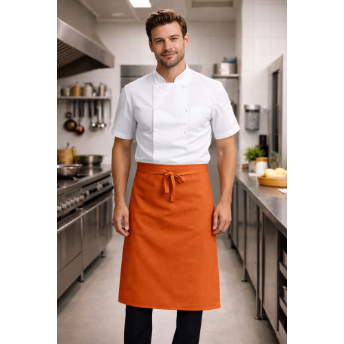 Denny's DP100 casnicka a kuchárska zástera do pása oranžová