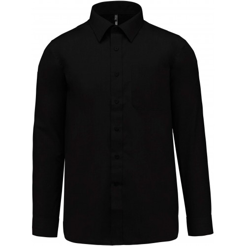 Kariban K545 pánska košeľa s dlhým rukávom čierna