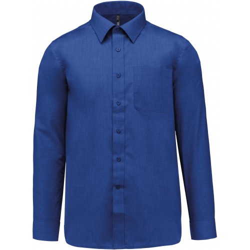 Kariban K545 pánska košeľa s dlhým rukávom modrá
