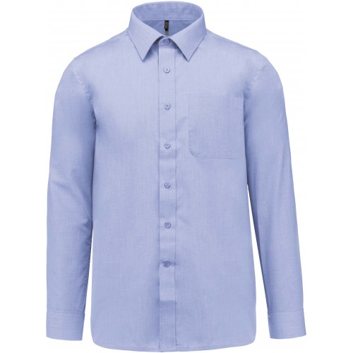 Kariban K545 pánska košeľa s dlhým rukávom svetlo modrá