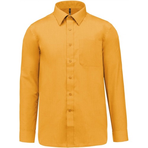 Kariban K545 pánska košeľa s dlhým rukávom žltá