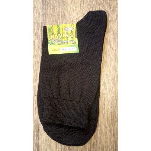 Pracovné ponožky s bambusovým vláknom Česko - farba čierna
