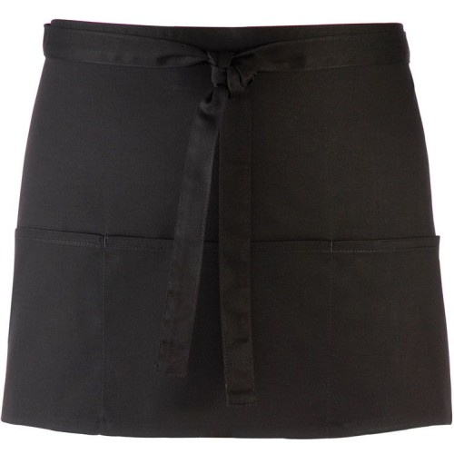Premier PR155 Krátka zástera do pása s vreckom „Colours“ čierna Black