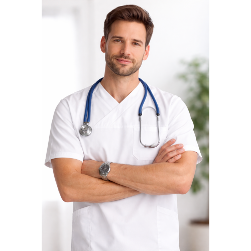 Kentaur 25350 zdravotnícka košeľa pánska krátky rukáv biela