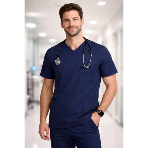 Velilla CYRUS zdravotnícka blúza pánska aj dámska strečová tmavo modrá