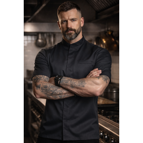 Kentaur 25284 kuchársky rondon krátky rukáv pánsky dámsky čierny