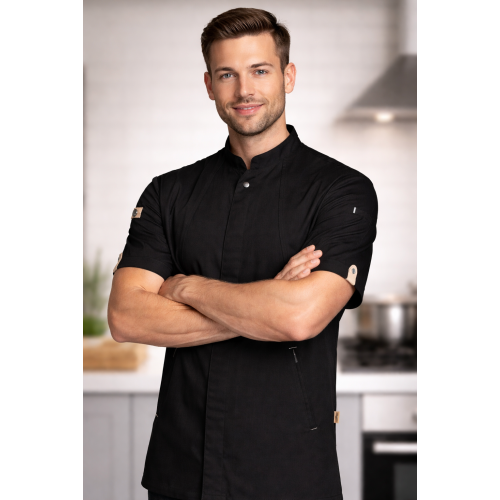 Karlowsky Green-Generation kuchársky rondon krátky rukáv pánsky dámsky čierna